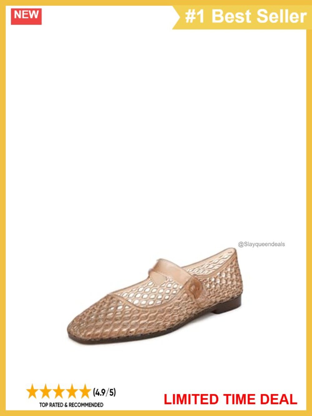 Jelly Flats Translucent Buckle Strap Casual Party Square Toe